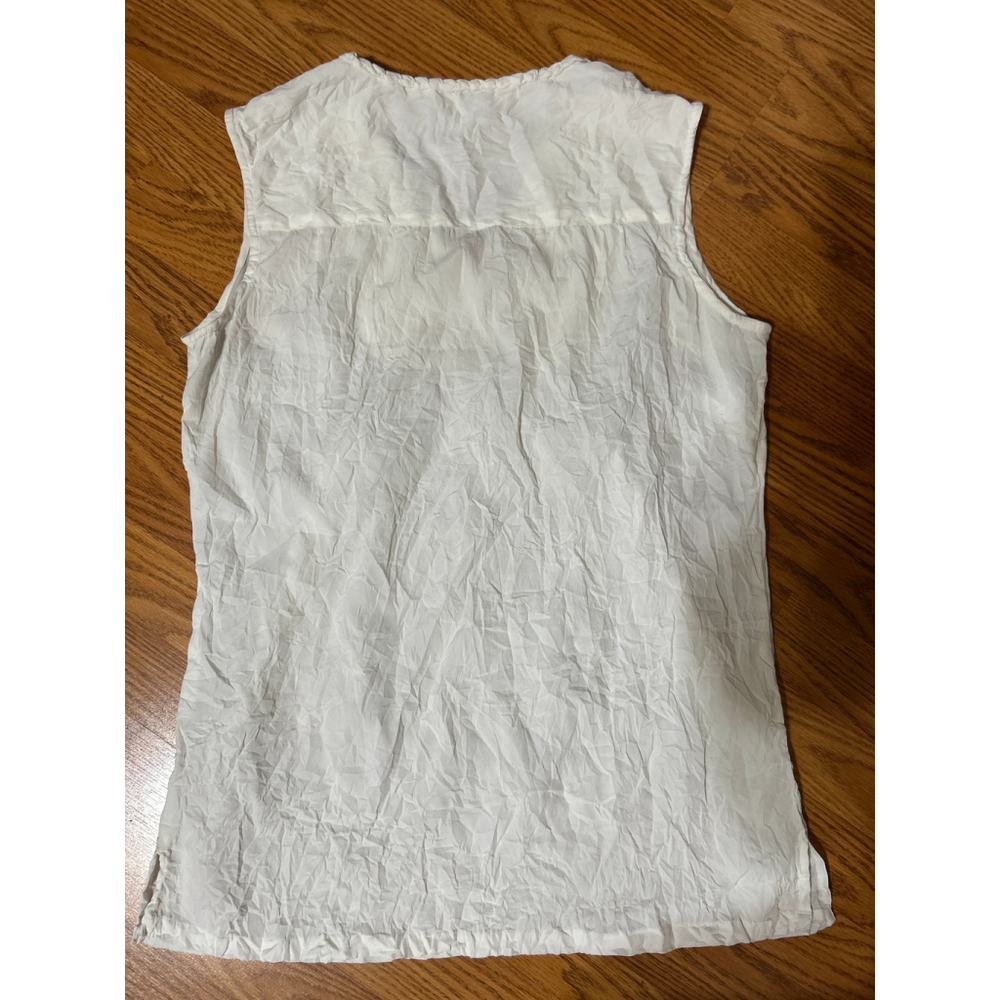 Women's Coldwater Creek Top Size‎ M White Sleeveless, Pew-Owned